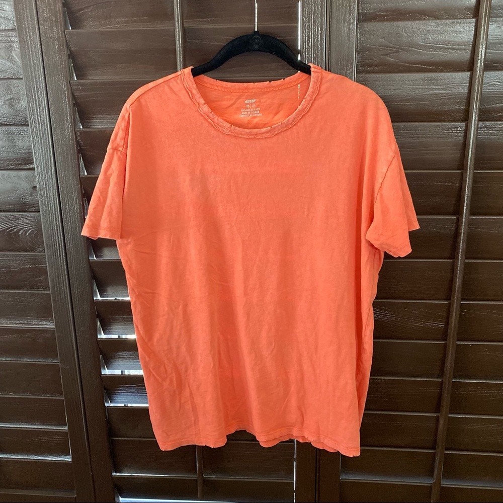 Aerie orange pink salmon oversized tshirt - xs